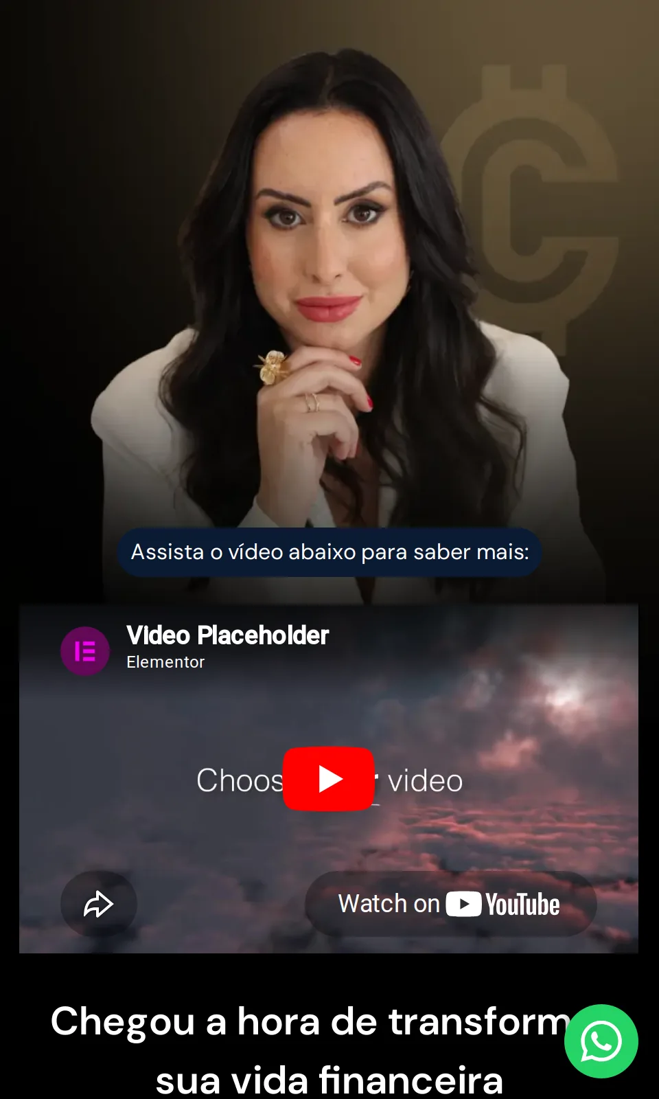 Landing Page Dracredito – Consultoria Financeira com Apresentação em Vídeo: versão mobile