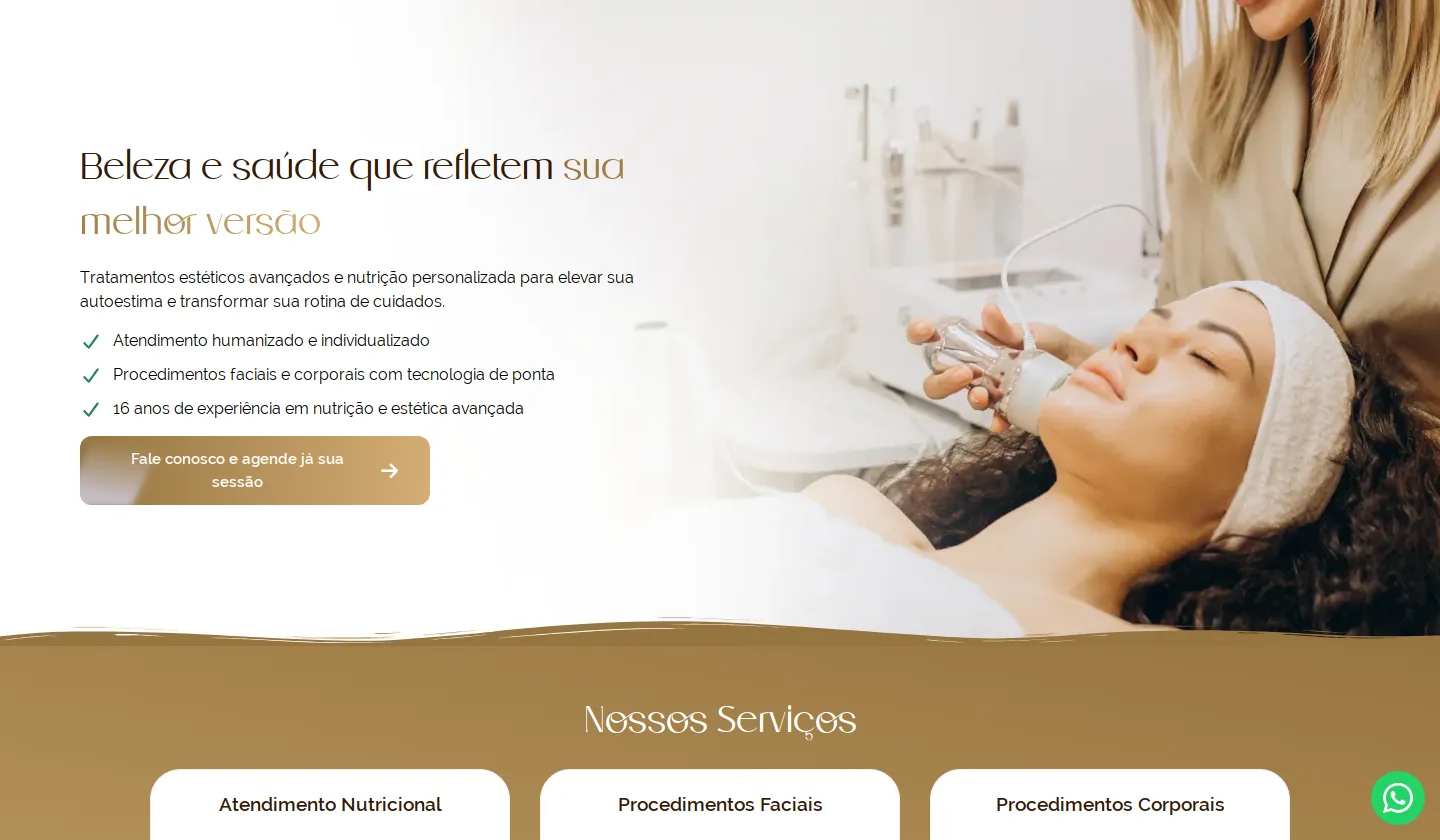Site Profissional para Nutricionista e Esteticista Helena Infantini