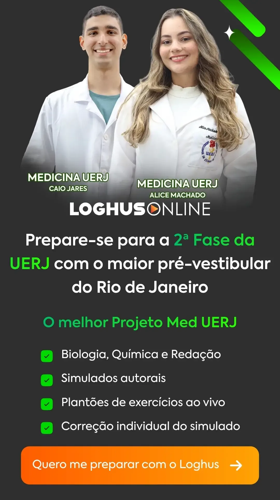 Landing Page – Loghus Projeto UERJ 2026 Medicina: versão mobile