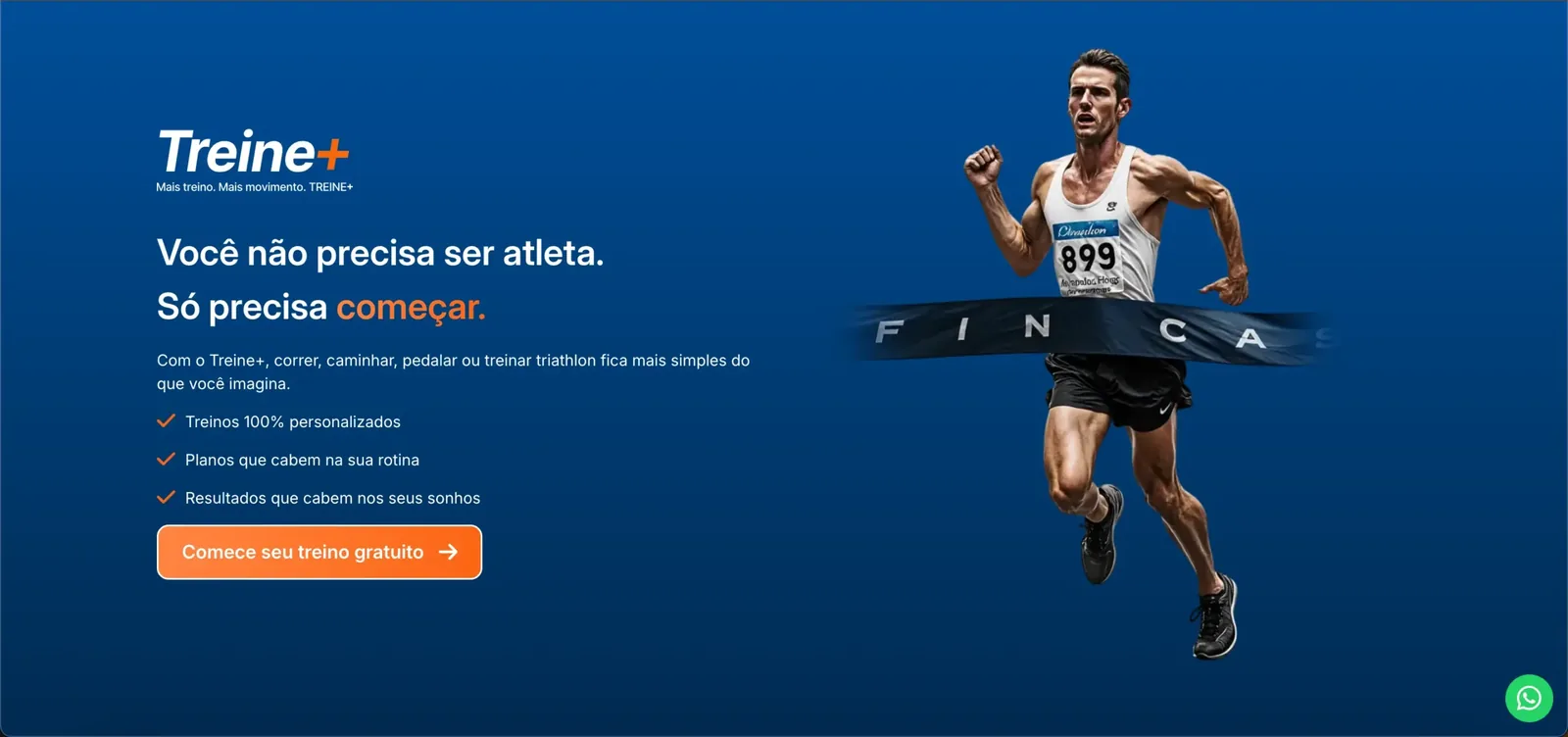Landing Page App Treine+ – Desenvolvida em Tempo Recorde com WordPress e Elementor