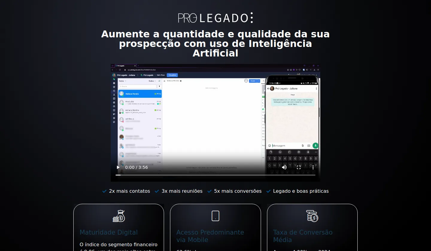 Site Prolegado – Inteligência Artificial para Prospecção Comercial