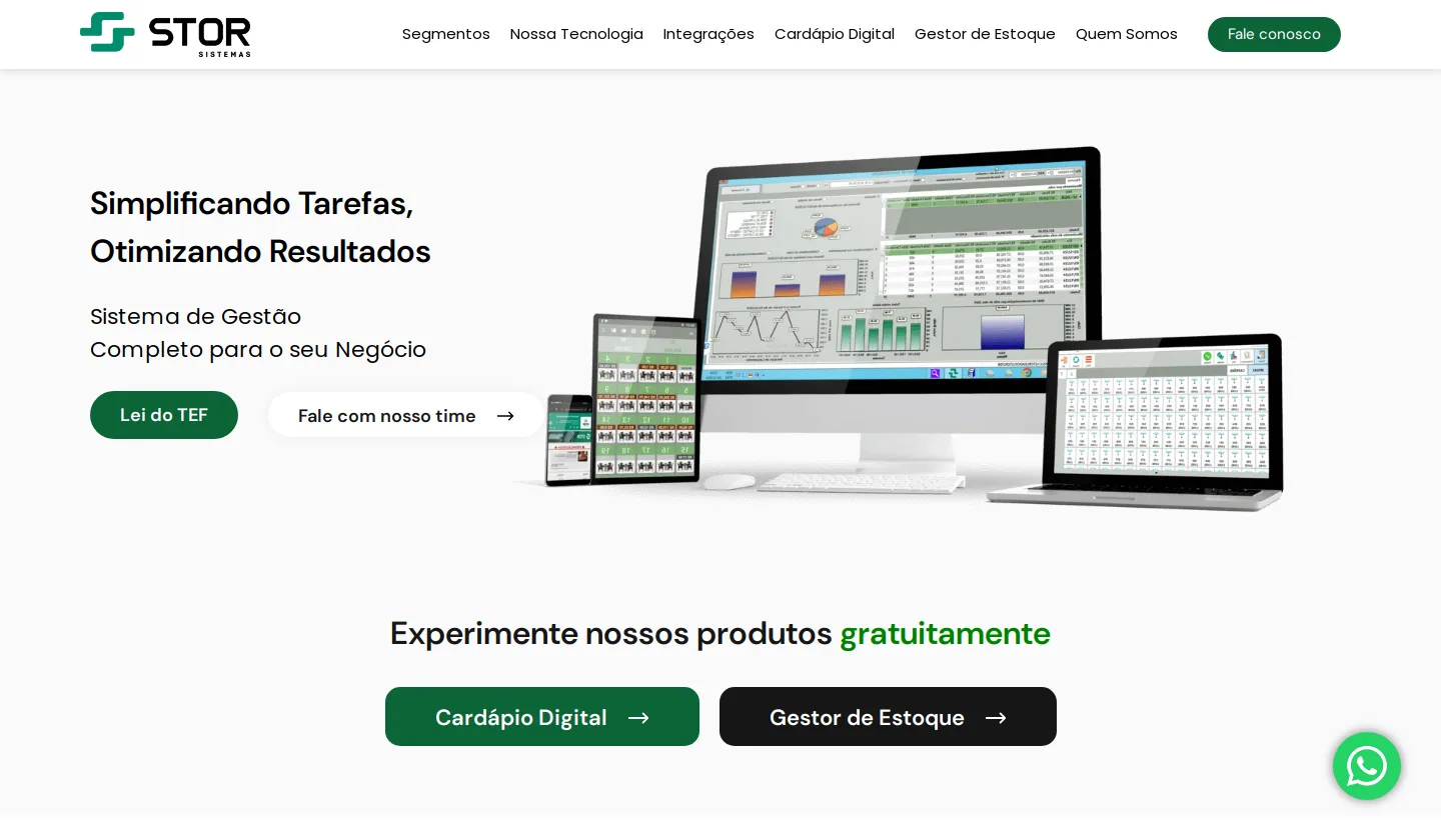 Site Stor Sistemas – Gestão Integrada para Negócios em Crescimento